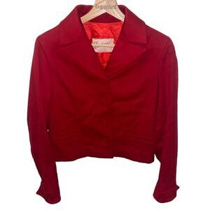 Vintage Lamchong & Co Custom Tailor Red Wool Women’s Blazer Size S-M